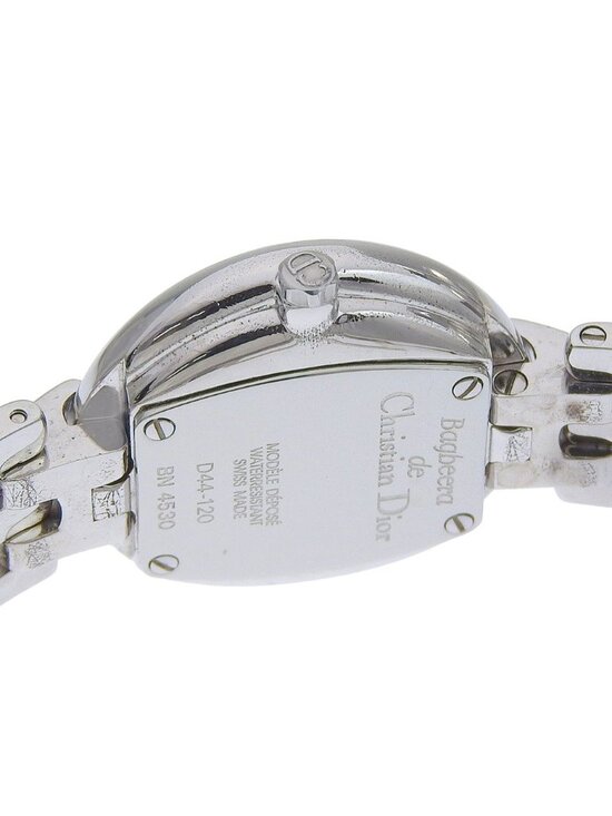 Dior Bakira Stainless Steel Silver Quartz Analog Display Black Dial Watch main image 7